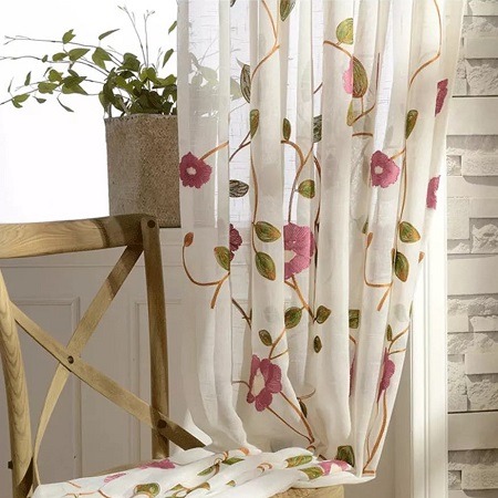flowers-leaves curtains of Curtains UAE