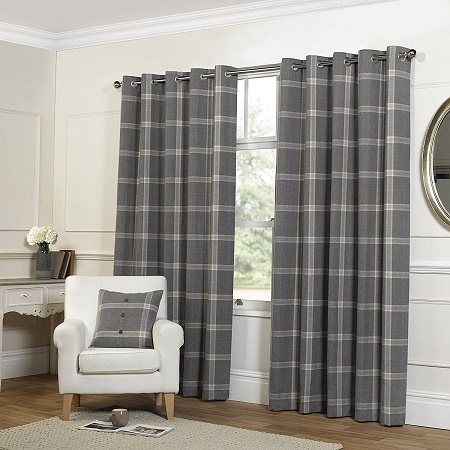 Stripes and checks curtains of Curtains UAE